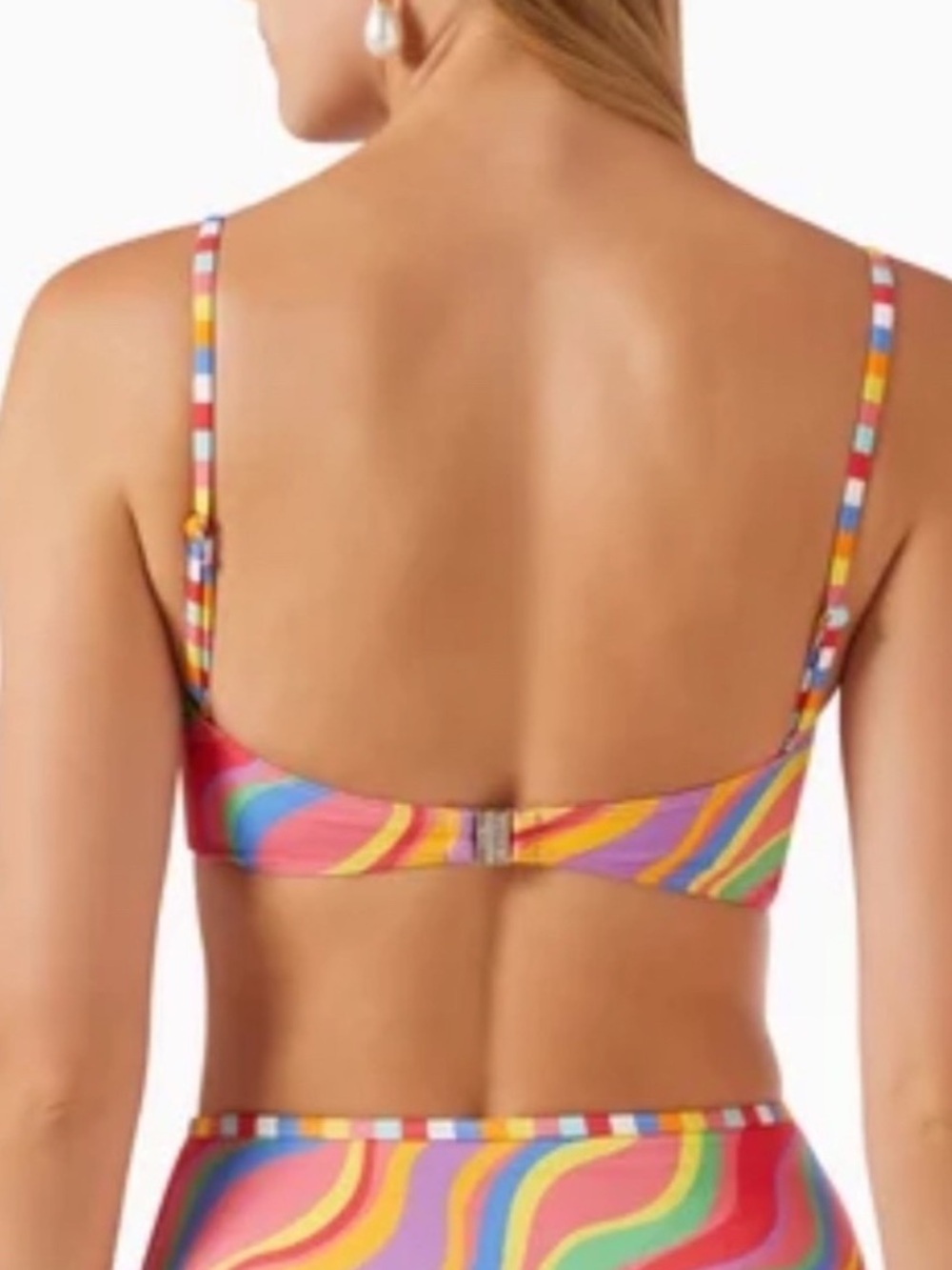Rainbow bandeau bikini top with removable straps - new with tags - Picture 6 of 6